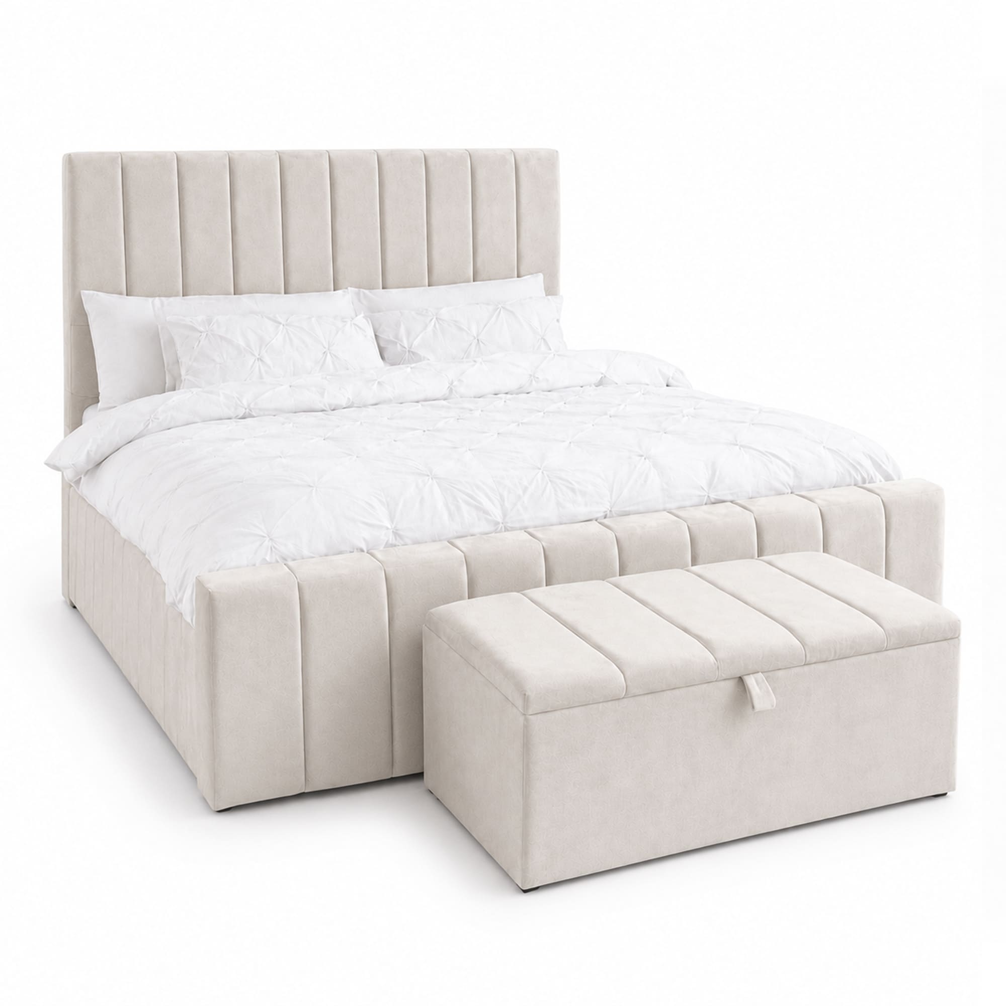 panel plush velvet Upholstered bedframe