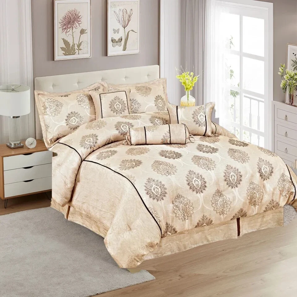 Malta 7 Piece Quilted Jacquard Bedspread Set