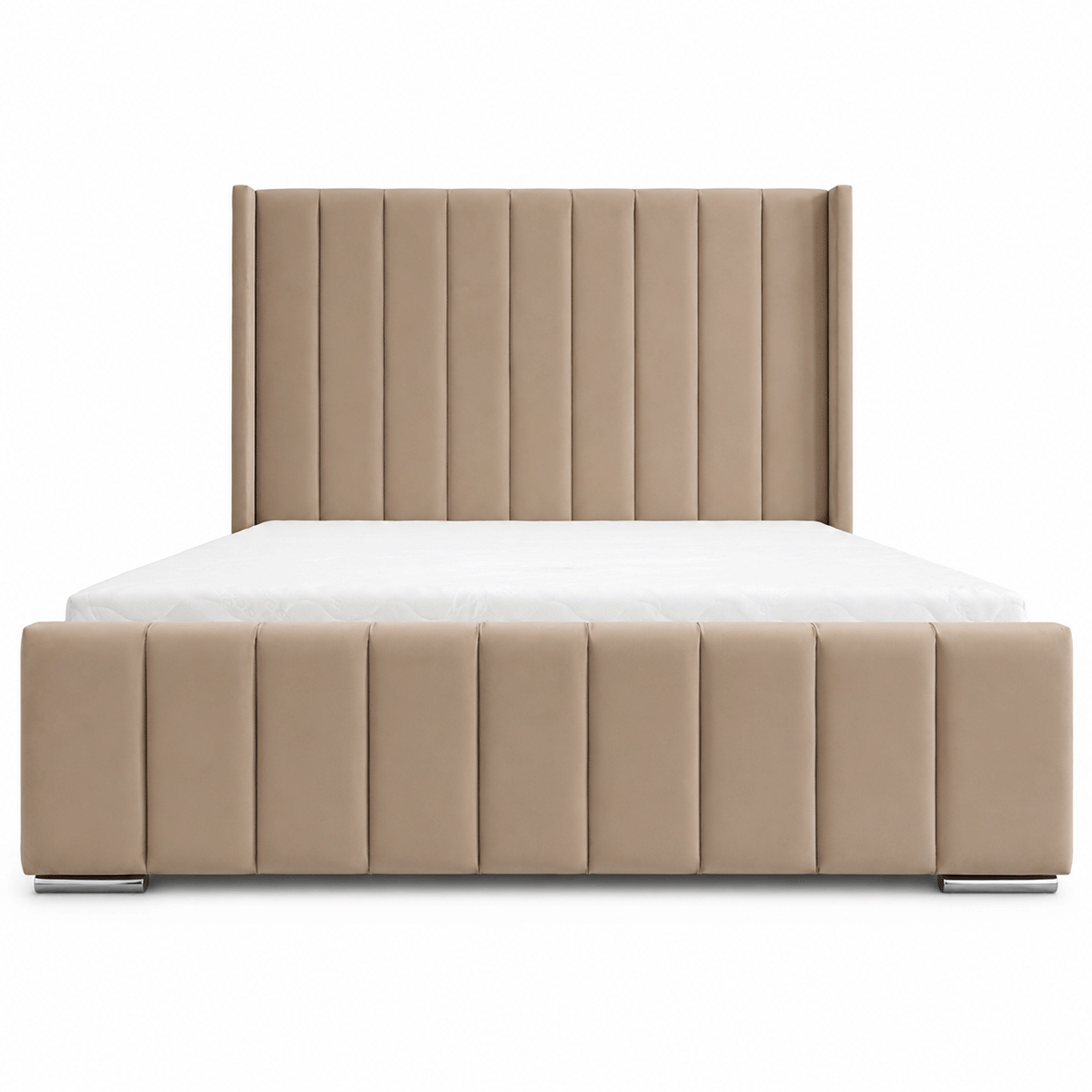 ARIZONA Chenille Fabric Upholstered Bed Frame with slats