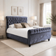 Denim Blue Crushed Velvet