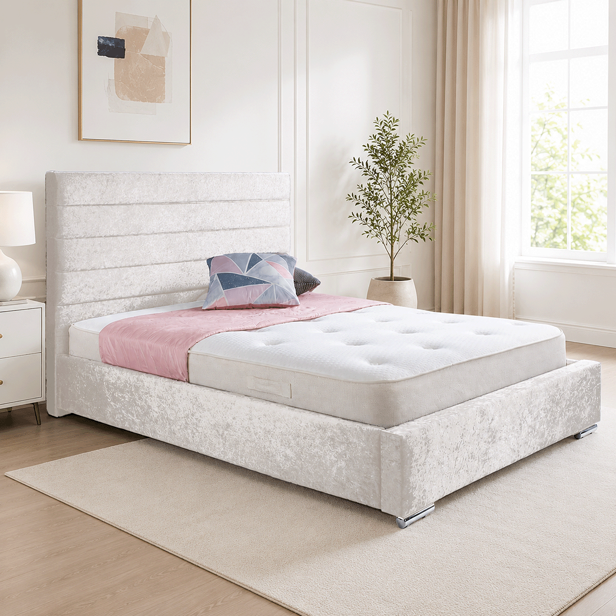 Antonia Plush Velvet Upholstered Bed Frame