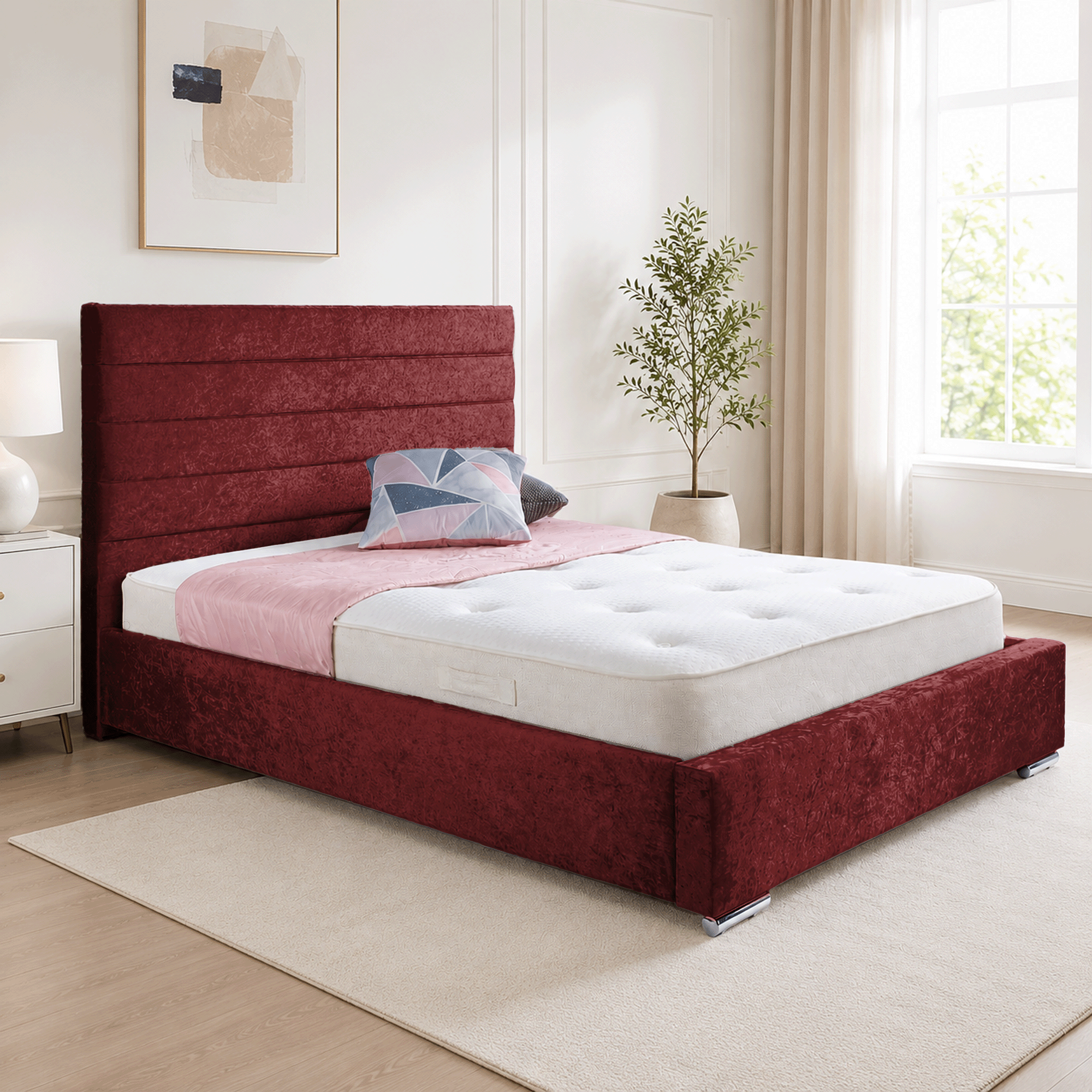 Antonia Plush Velvet Upholstered Bed Frame