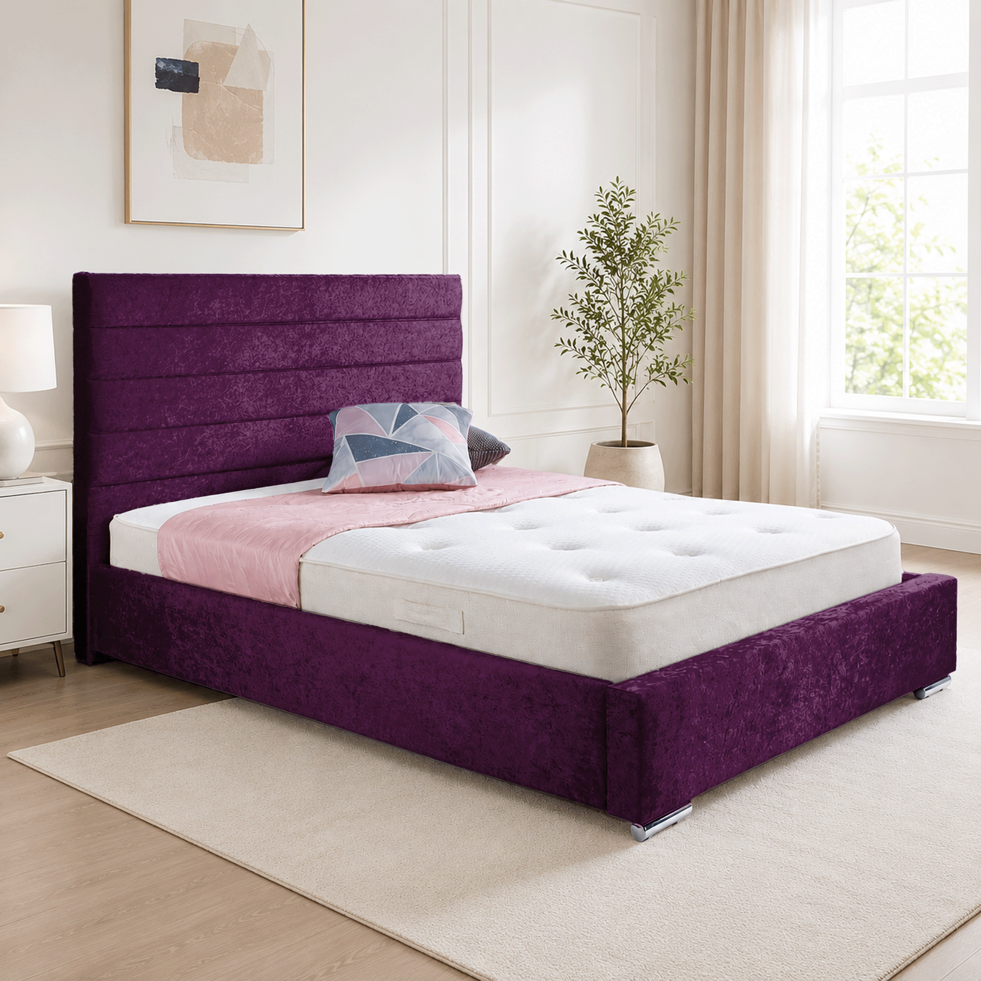 Antonia Plush Velvet Upholstered Bed Frame