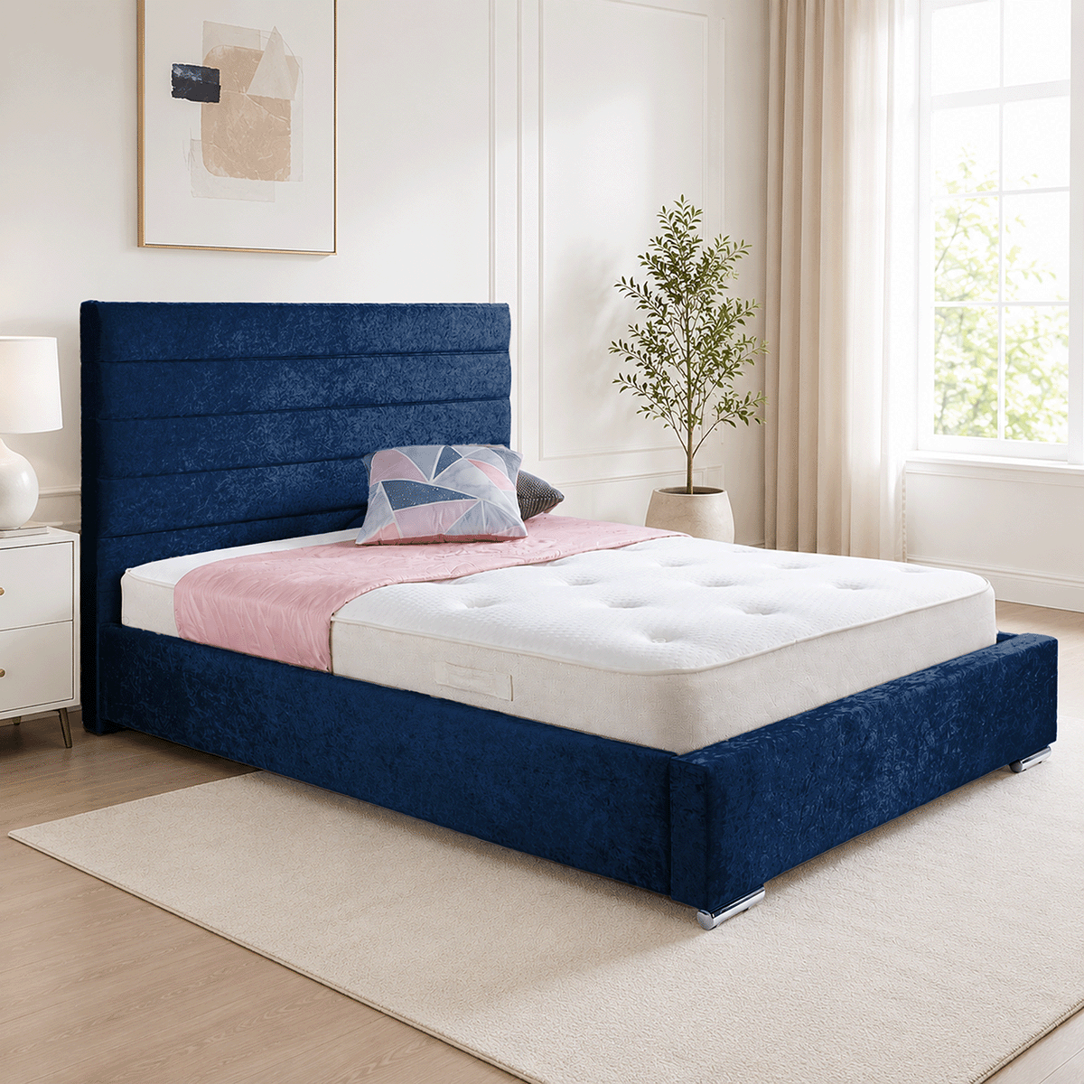 Antonia Plush Velvet Upholstered Bed Frame