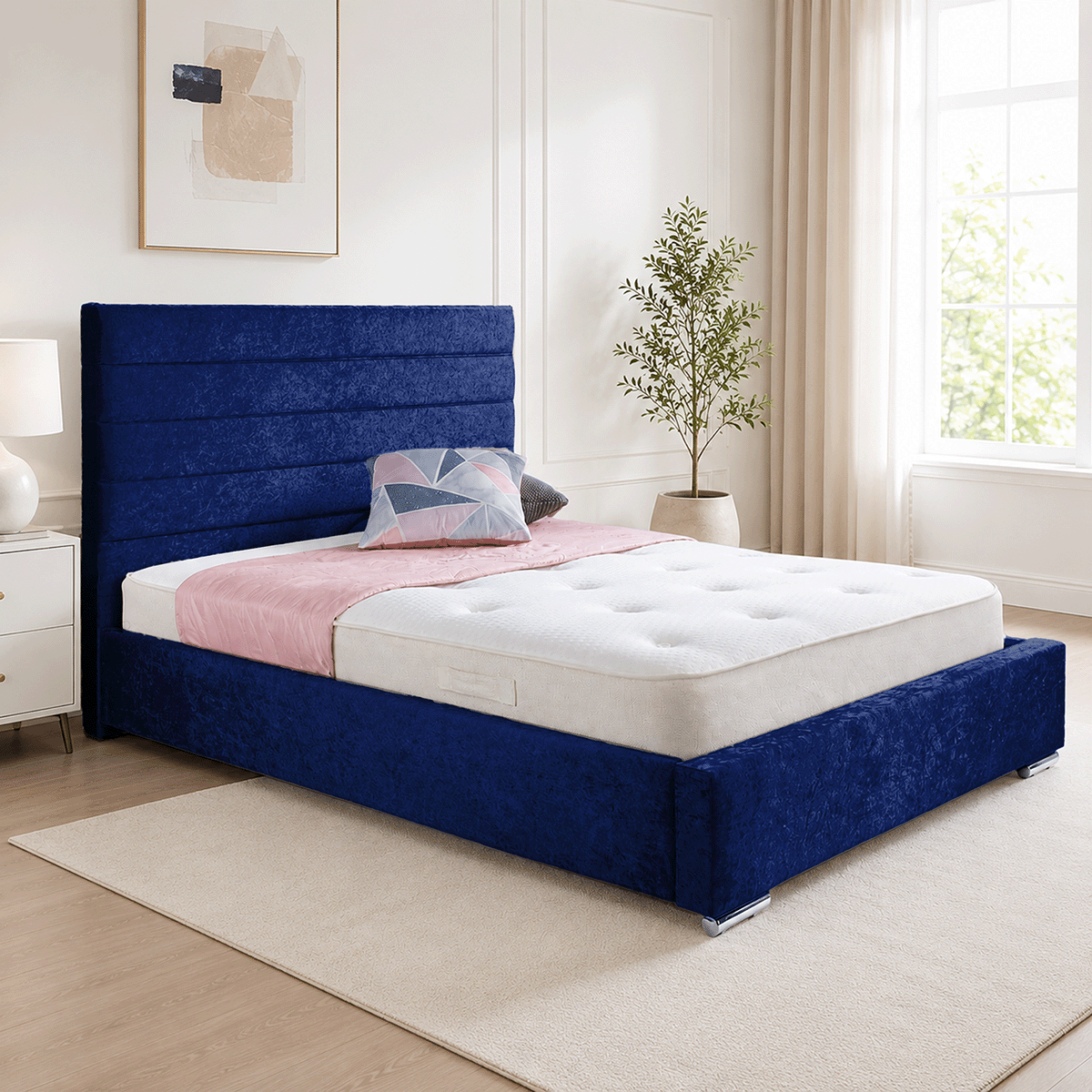 Antonia Plush Velvet Upholstered Bed Frame