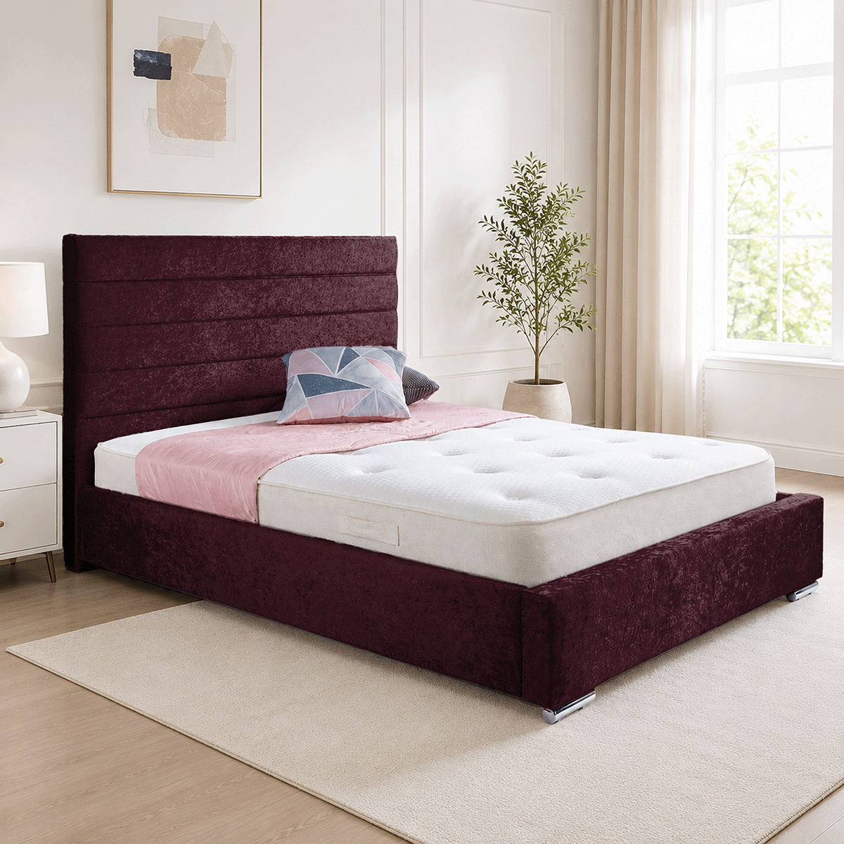 Antonia Plush Velvet Upholstered Bed Frame