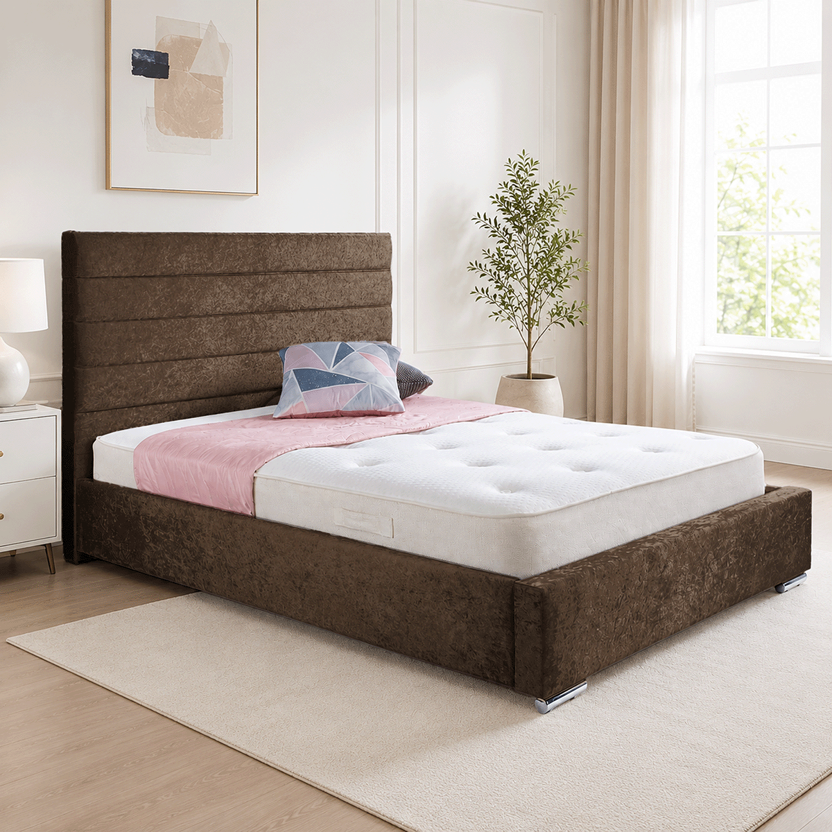 Antonia Plush Velvet Upholstered Bed Frame