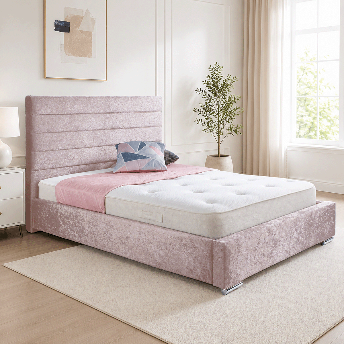 Antonia Plush Velvet Upholstered Bed Frame