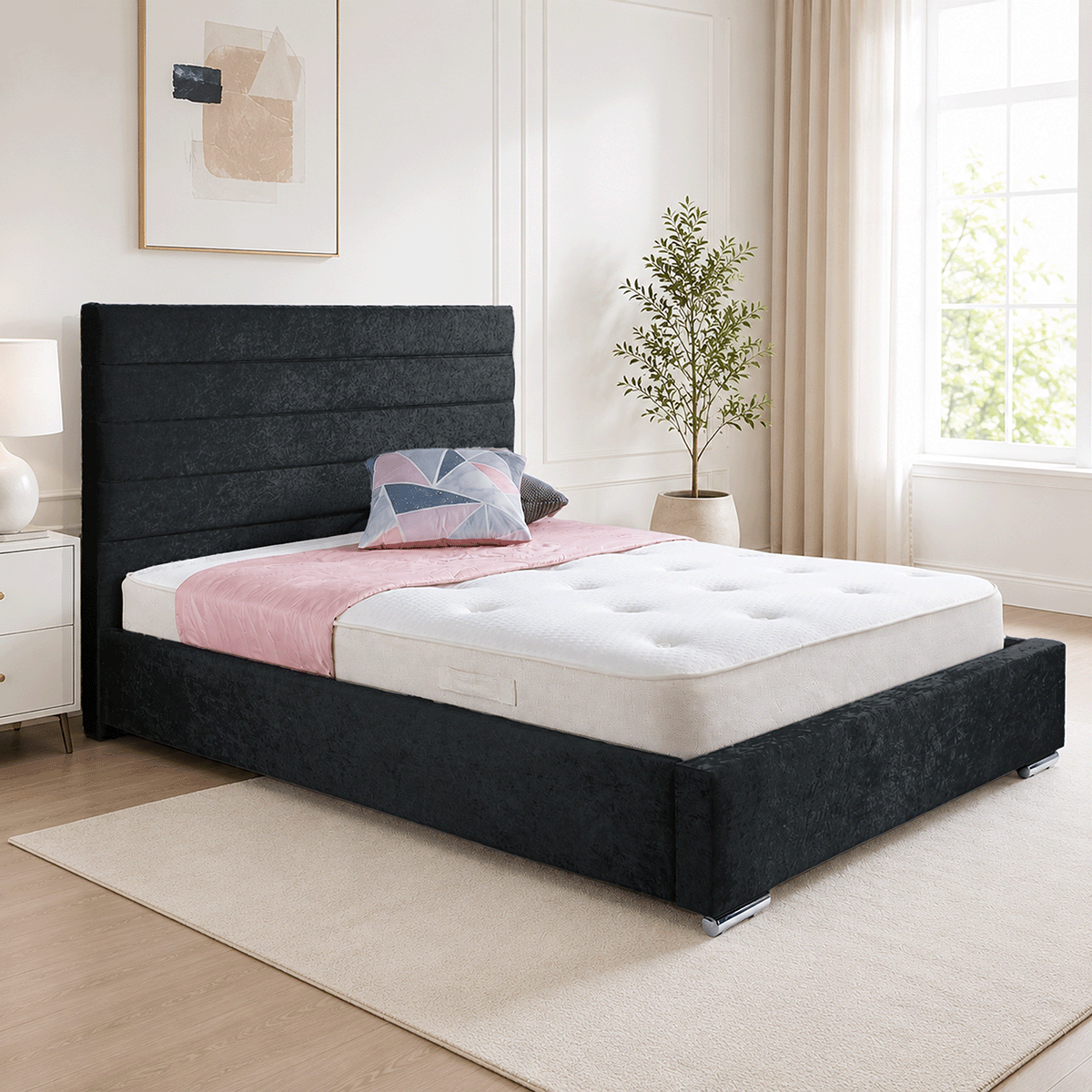 Antonia Plush Velvet Upholstered Bed Frame