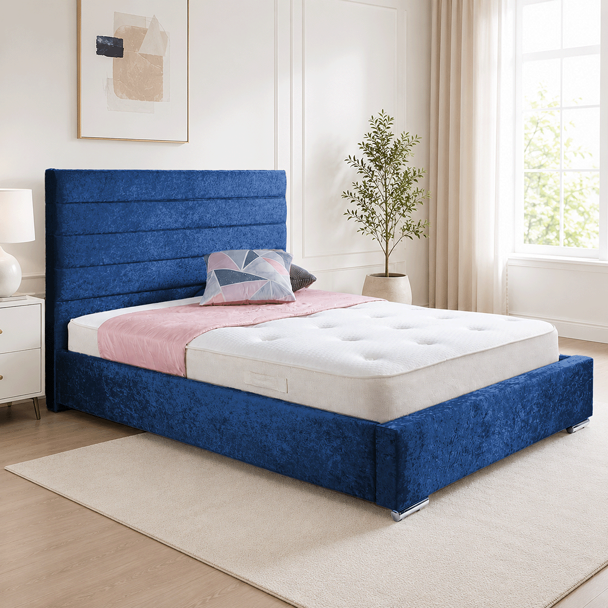 Antonia Plush Velvet Upholstered Bed Frame
