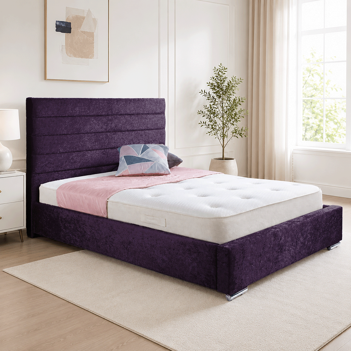 Antonia Plush Velvet Upholstered Bed Frame