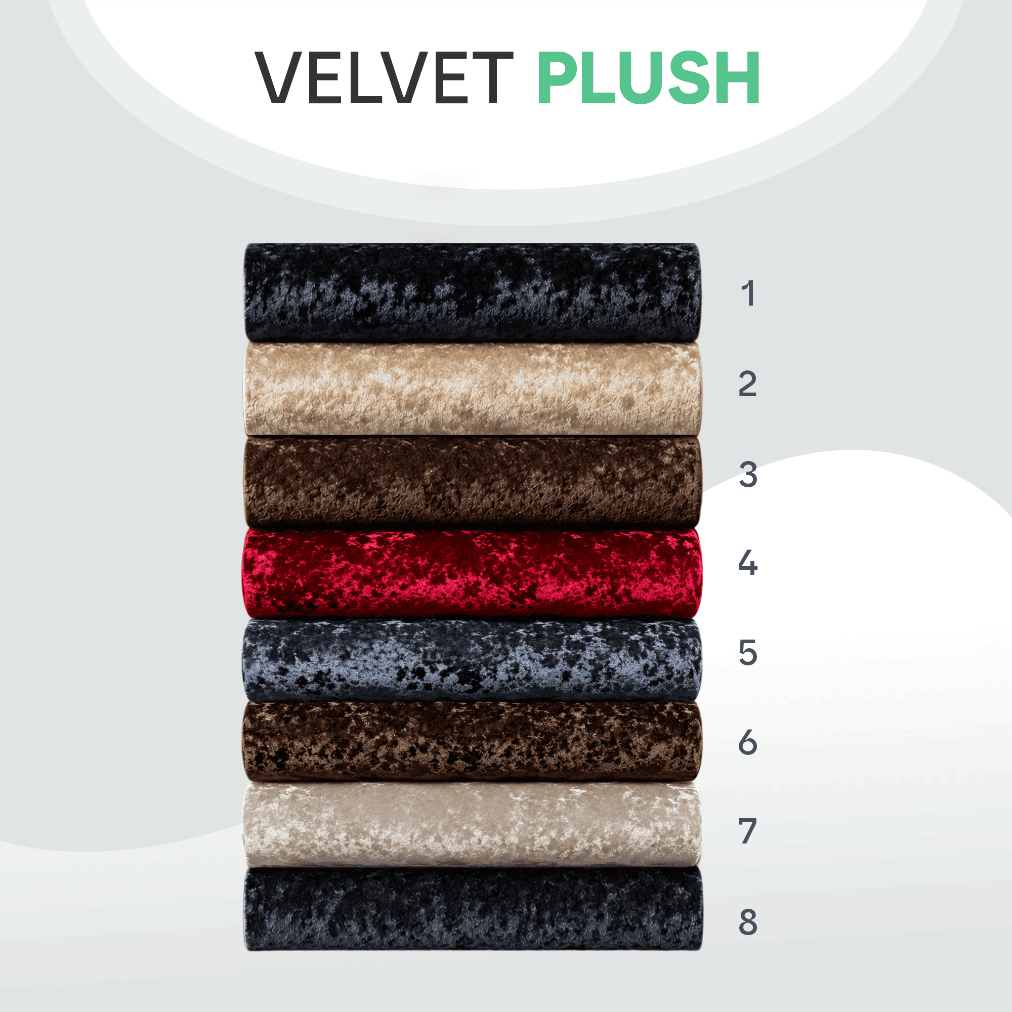 Florida Crushed Velvet Fabric Upholstered Bed Frame