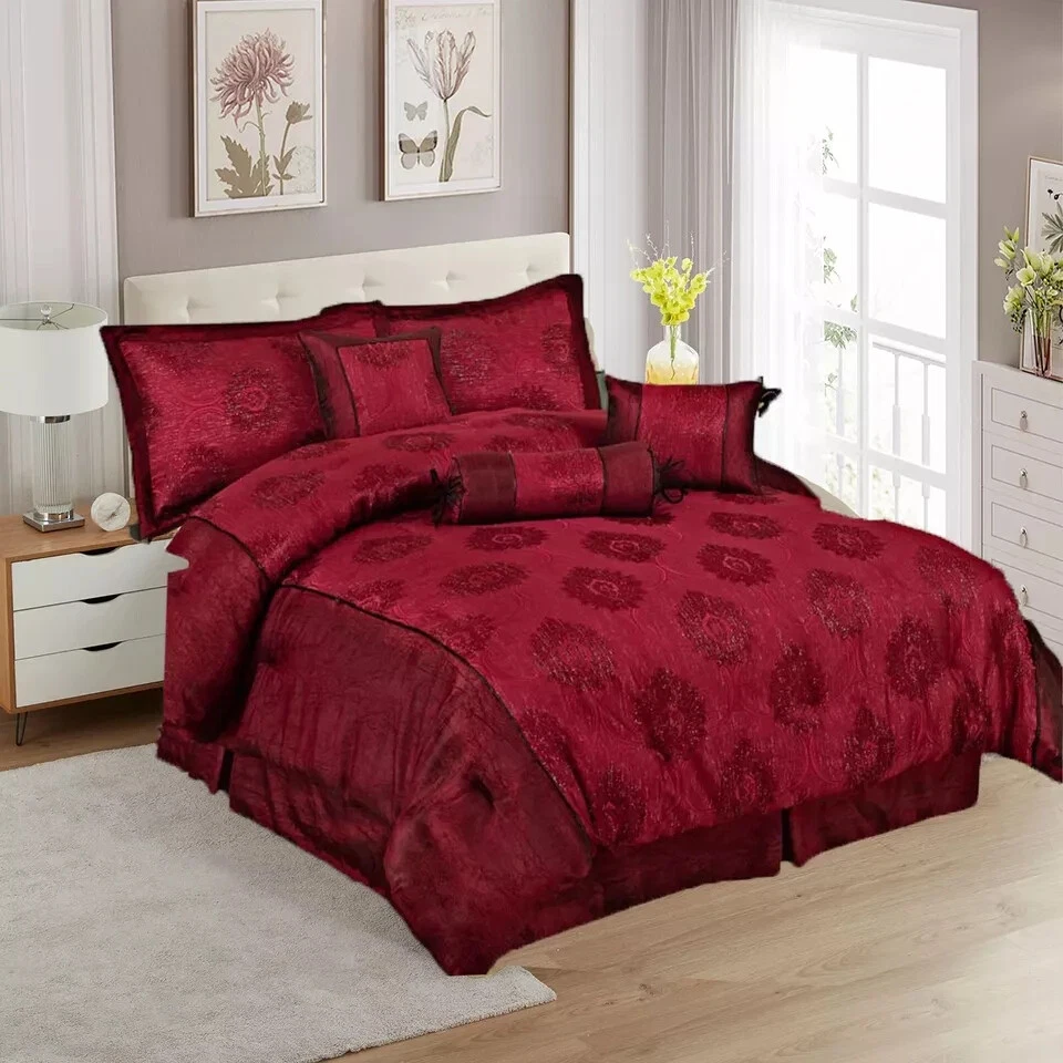 Malta 7 Piece Quilted Jacquard Bedspread Set