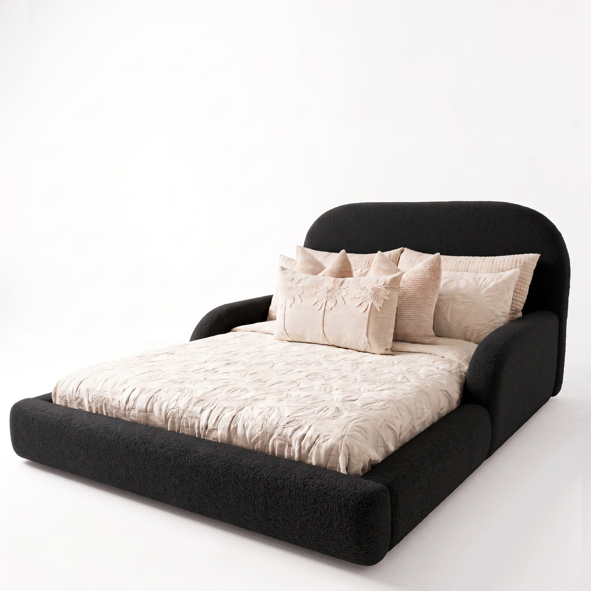 Upholstered Boucle Teddy Bed Frame