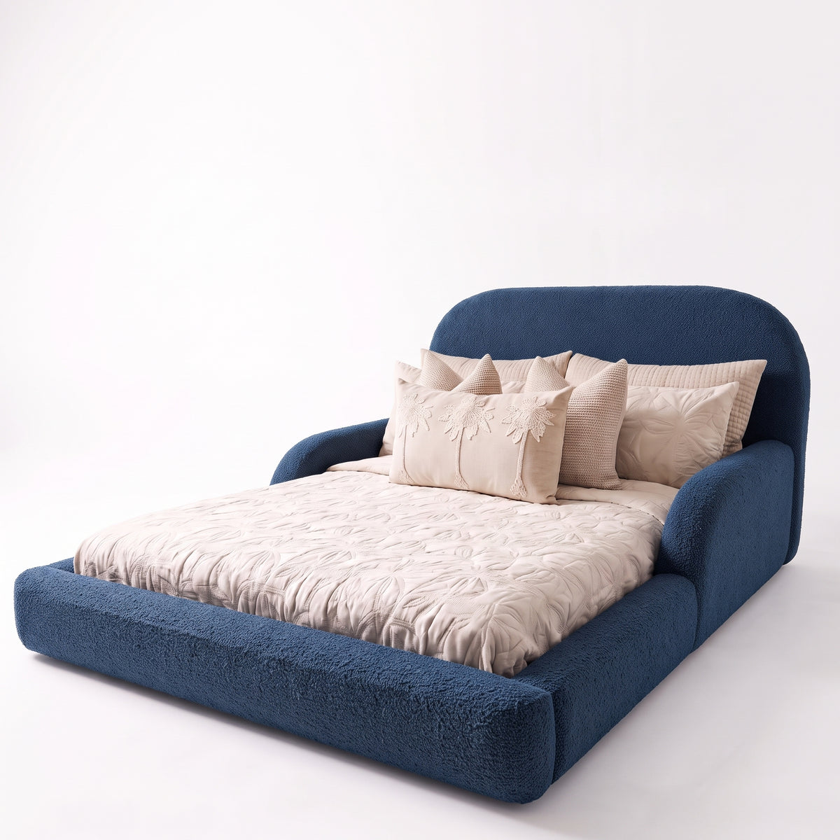 Upholstered Boucle Teddy Bed Frame