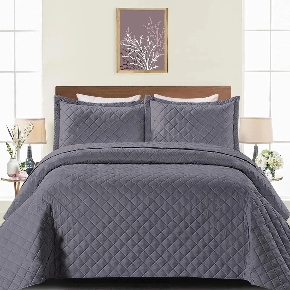 Inspiration Modern Embossed Quilted Bedspread Set