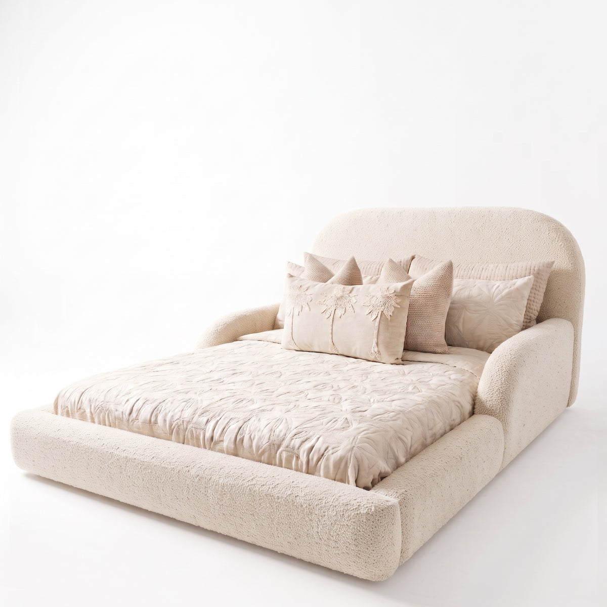 Upholstered Boucle Teddy Bed Frame