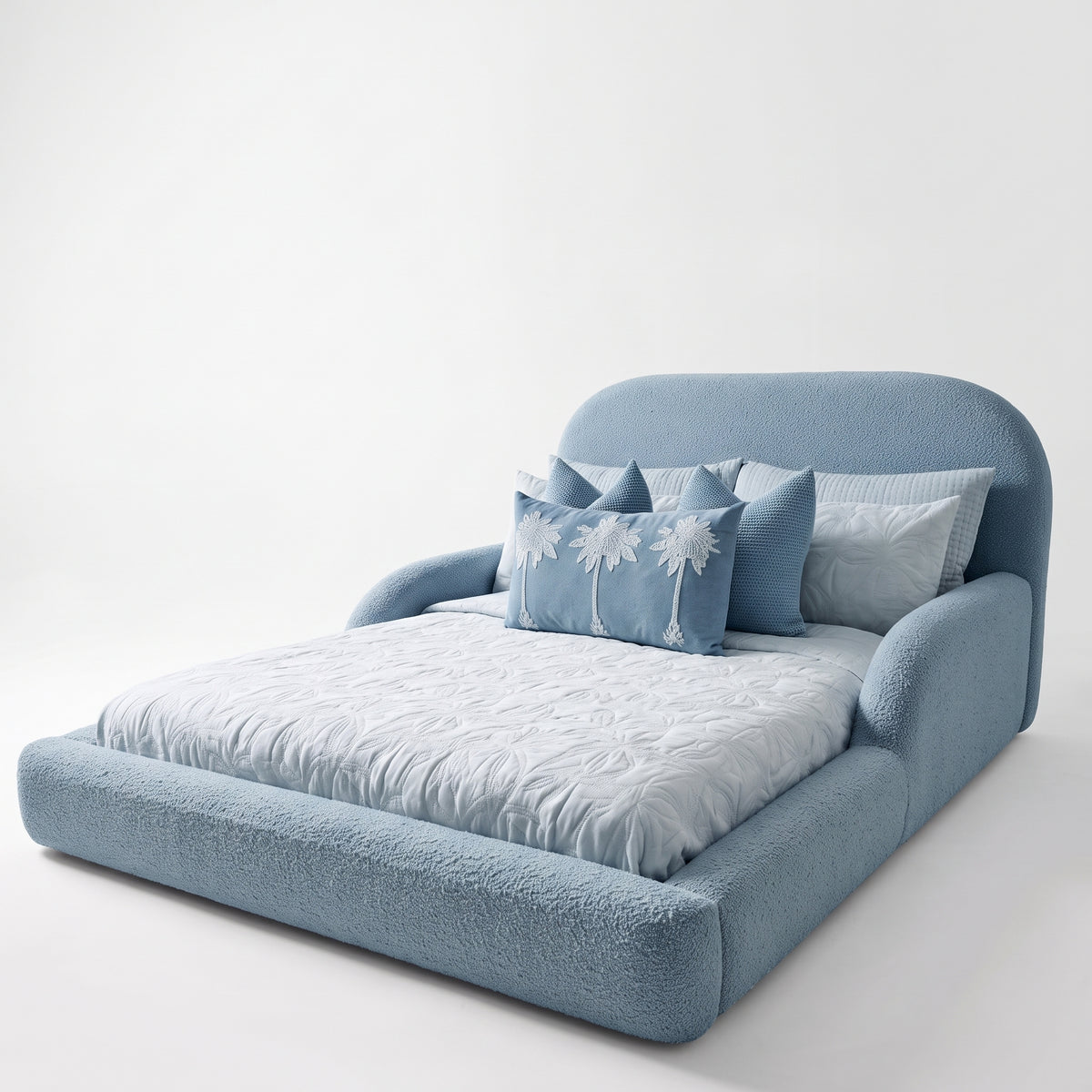 Upholstered Boucle Teddy Bed Frame