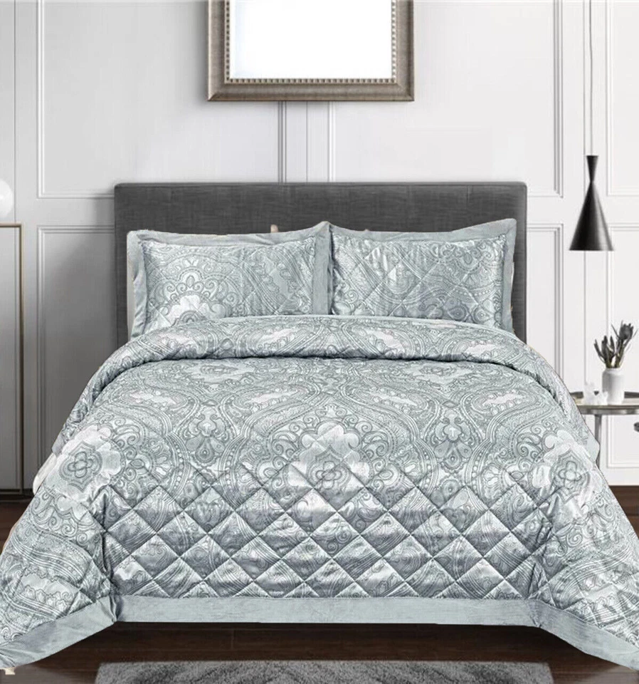 Camden 3 Piece 3D Quilted Bedspread Set
