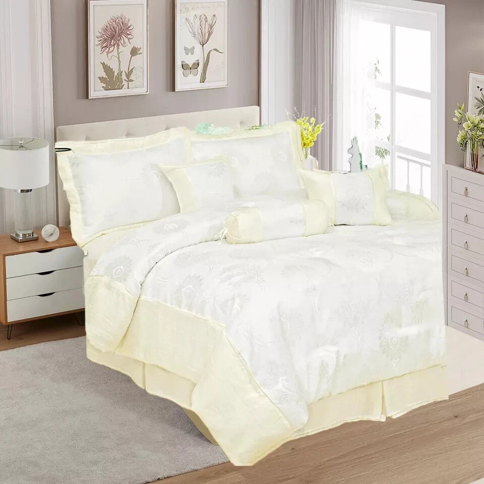 Malta 7 Piece Quilted Jacquard Bedspread Set