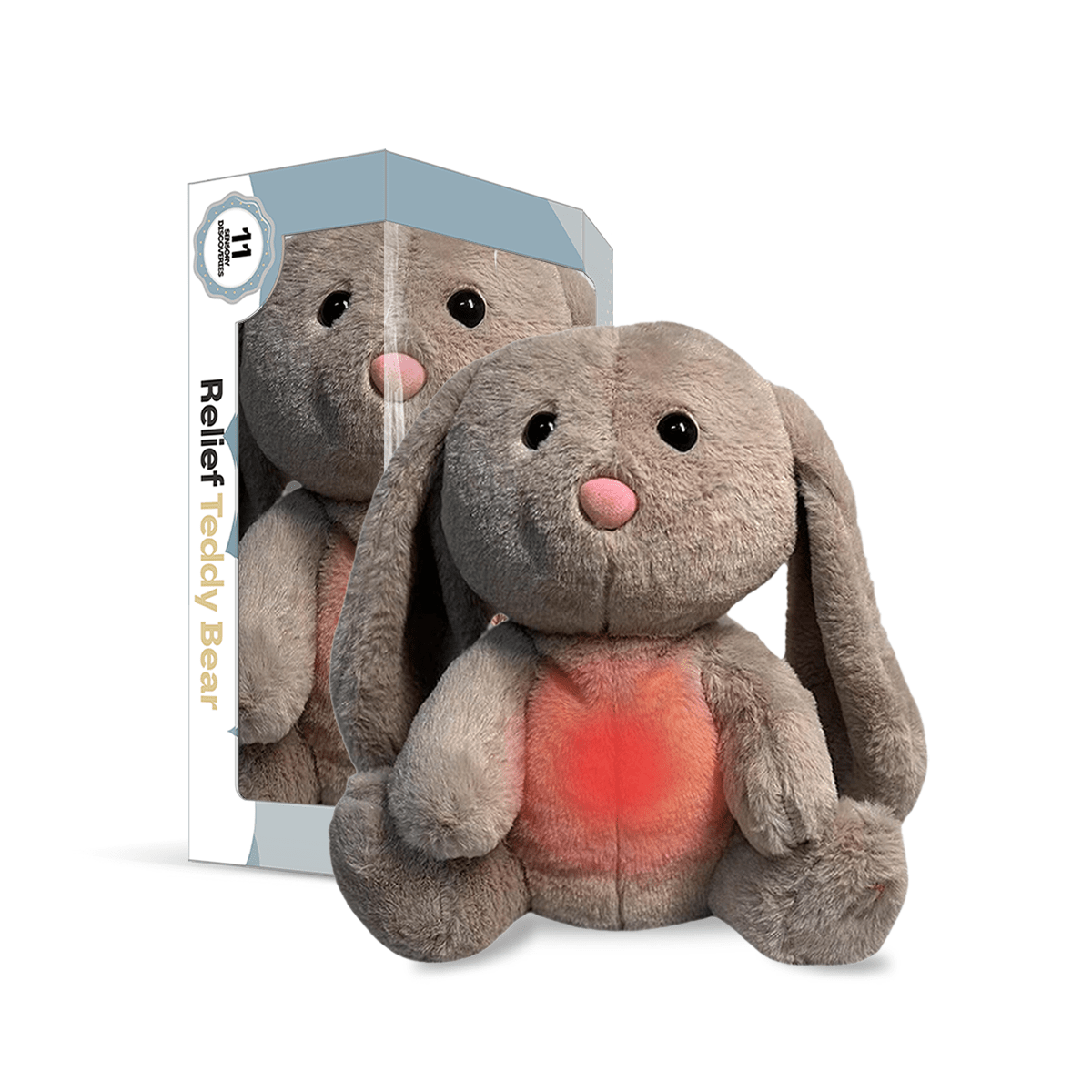 Relief Heartbeat Animal Teddy Bear